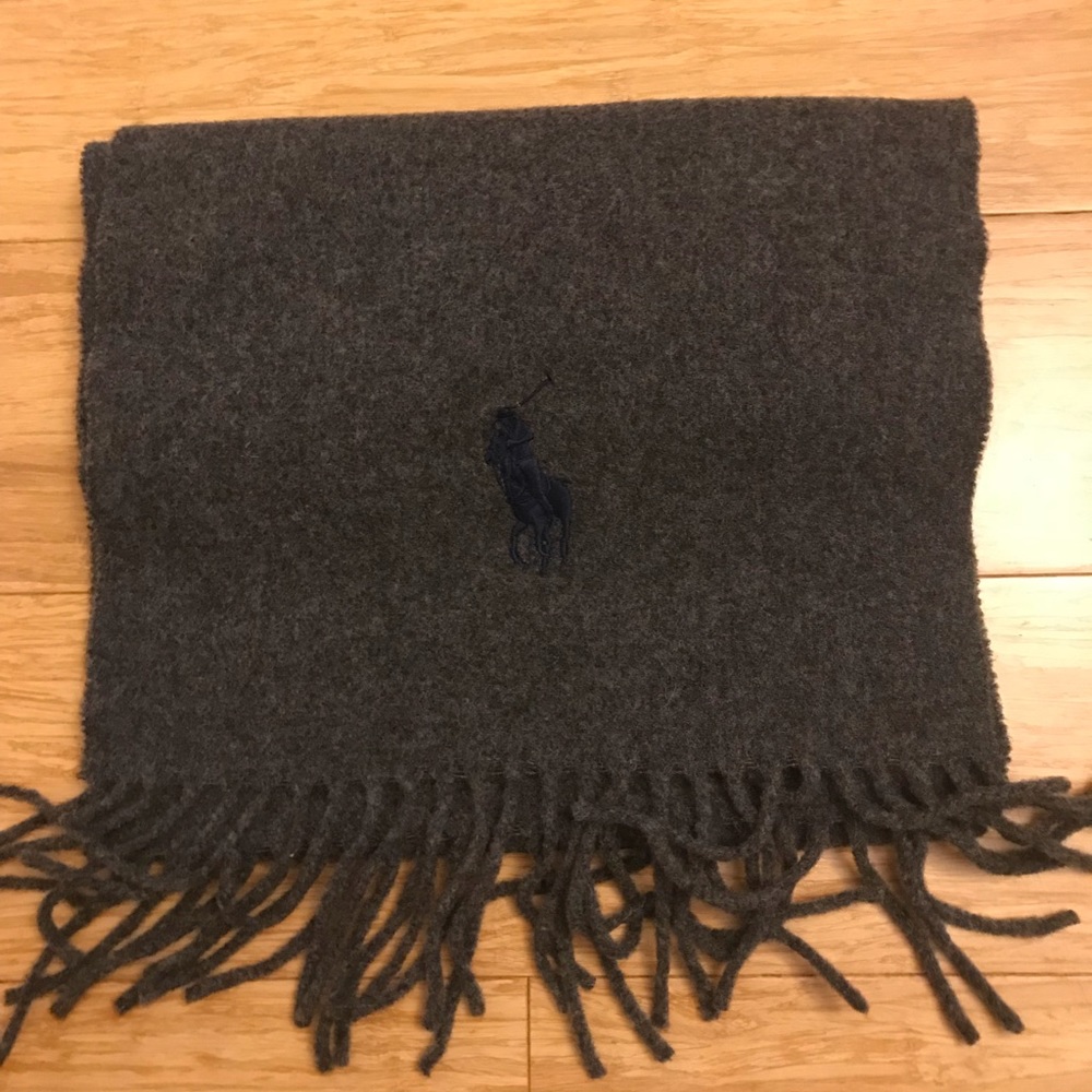 Polo Ralph Lauren Grey Wool Scarf